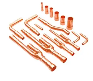 copper refnet pipe branch y joint copper VRF A/C System Disperse pipe for TOSHIBA BMB-BY205E without insulation