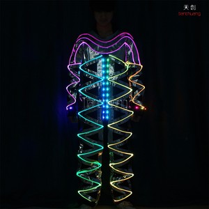 Traje de Baile LED, <span class=keywords><strong>Ropa</strong></span> Luminosa <span class=keywords><strong>Futurista</strong></span> para Conciertos, Festivales, Discotecas, DJ, Carnaval, Fiestas Temáticas y Espectáculos - Product Image 3