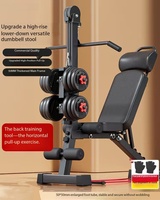 Banc de musculation pliable multifonctionnel réglable de haute qualité pour abdominaux, presse à poulies et haltères en métal