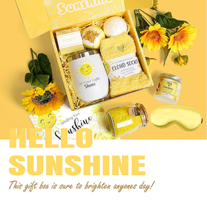 Kit de Autocuidado Alegre y Confortable, Regalo de Ánimo para Amigas y Compañeras, Set de Spa con Aroma a Girasol - Product Image 6