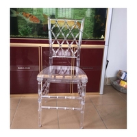 Cristal couple vente en gros nouveau or en plastique mariée et marié blanc pour réception acrylique tifany chivari rose chaises de mariage