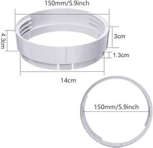 Tuyau de climatisation portable en plastique de 5,9 pouces, résistant aux hautes températures, aux UV et à la corrosion, pour usage domestique - Product Image 2