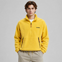 Fabricant de vestes, veste en polaire recyclée personnalisée pour homme, pour l'hiver et l'automne, douce, 100% laine, veste en polaire sherpa, pull-over pour homme