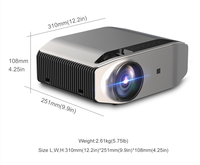 Projecteur de maison YG620 Android 9.0 et WiFi 330 ANSI Lumens Native 1080p 3D LCD projecteur vidéo LED