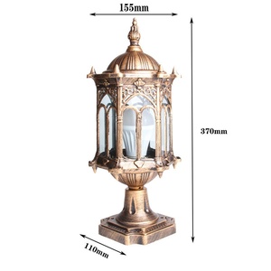Outdoor Wall Mount Brass <b>Lantern</b> Light LED 3500K Warm White <b>Solar</b> <b>Powered</b> 10-Year Warranty Waterproof Tempered Glass Diffuser - Product Image 4