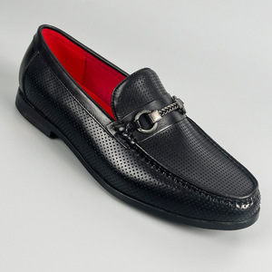 Zapatos de cuero casuales de negocios a la moda para hombre, zapatos deportivos para caminar de cuero genuino transpirables con hebilla de caballo para verano - Product Image 6