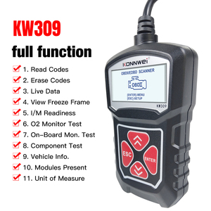 Fábrica <span class=keywords><strong>Konnwei</strong></span> KW309 OBDII escáner de diagnóstico lector de código de diagnóstico de motor de vehículo para todos los coches de protocolo <span class=keywords><strong>OBD2</strong></span> <span class=keywords><strong>1</strong></span> año de garantía - Product Image 4