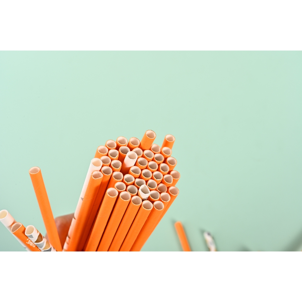 Eco-Friendly Food Grade Disposable Paper Straw Individually Drinking Straw for Juice Milk Box