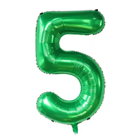 Ballon chiffre 40 pouces vert foncé en aluminium Mylar, gonflable à l'hélium, pour décoration d'anniversaire et célébration de maillots de repère