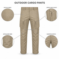 Pantalon de chasse tactique pour sportifs, pantalon cargo multi-poches, imperméable, séchage rapide, pour l'extérieur