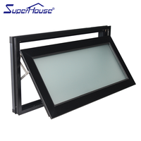 Fenêtre et porte en aluminium Superhouse, fenêtre à auvent avec moustiquaire rétractable, fenêtre en verre personnalisée, usine de premier plan en Chine