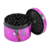 Kit de broyeur de tabac d'épices sèches en alliage de zinc Machine 3 pouces vente en gros Logo personnalisé métal manuel broyeur d'herbes roses