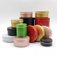Coloré noir argent Rose or cuivre 5g 10g 15g 30g 50g 60g 100g 120g 150g boîtes rondes boîte en fer blanc pot en aluminium baume à lèvres boîtes en fer blanc