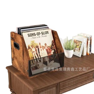 Retro Wooden Cd Storage <b>Box</b> Solid Wood Desktop Rack Rustic Design For <b>Music</b> Lovers - Product Image 4