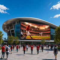 Pantalla LED Exterior Impermeable P6 960x960mm IP65 7000nits, Pantalla Gigante para Soluciones de Publicidad Comercial en Estadios