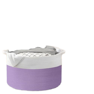 Cesta de plantas grande para decoración del hogar con asas de cuerda de algodón tejido macetas de Interior para artículos diversos y almacenamiento de juguetes Material de fibra vegetal - Product Image 6