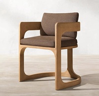Ensemble de table et chaises de jardin en teck haut de gamme, résistant à l'eau, pour terrasse, villa, jardin, mobilier de jardin