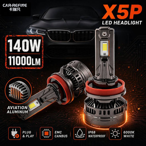 X5P <span class=keywords><strong>X8</strong></span>สำหรับไฟหน้ารถรถบรรทุก H4หลอดไฟ LED ยานพาหนะไฟฟ้า160W 20000lm 9004 9007 H1 H3 H8 H4ไฟ LED luces H4อัตโนมัติ - Product Image 2