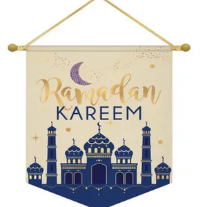 Customized Countdown Fancy Canvas Durable Eid Mubarak Advent Calendar Ramadan Banner