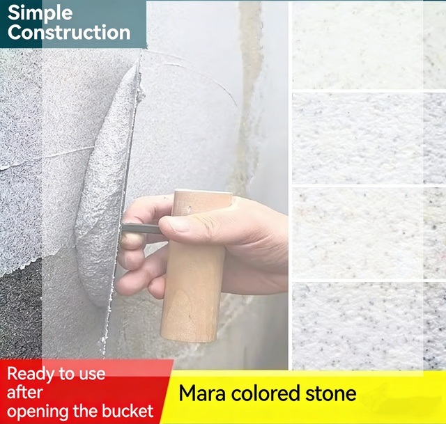 Shengping Colored Sand Wall Paint for Interior/Exterior Walls No Putty Scraping Required Crystal Ceramic Formula Made in Hebei
