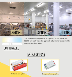 4FT LED กันไอน้ำ3CCT 40วัตต์5200ลูเมนสามารถปรับ IP65น้ำหนักเบากันฝุ่นวัสดุพีซี - Product Image 5