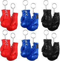 Porte-clés mini gants de boxe 3D de 7,5 cm, porte-clés sportif en forme de gant de boxeur, cadeau promotionnel pour anniversaire, Nouvel An, Halloween
