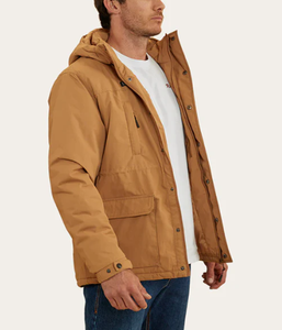 Precio de fábrica Chaquetas de lona transpirables para hombres Forro acolchado y mangas acanaladas Tricot Chaquetas de moda para hombres para el invierno - Product Image 4