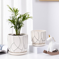 Pot de fleurs en céramique blanc pas cher, petit et moderne, pour plantes succulentes