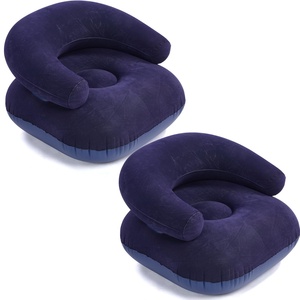 Classic Bean Bag Chair Portable <b>Inflatable</b> Lounge Furniture Home Bedroom Flocking <b>Sofa</b> Couch Blow Deck Chair Air <b>Sofa</b> Portable - Product Image 1