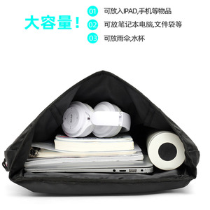 Men's <b>Roll</b>-Top <b>Backpack</b> 20-35L Large Capacity Business Travel Laptop Bag With Interior Zipper Pocket - Product Image 2