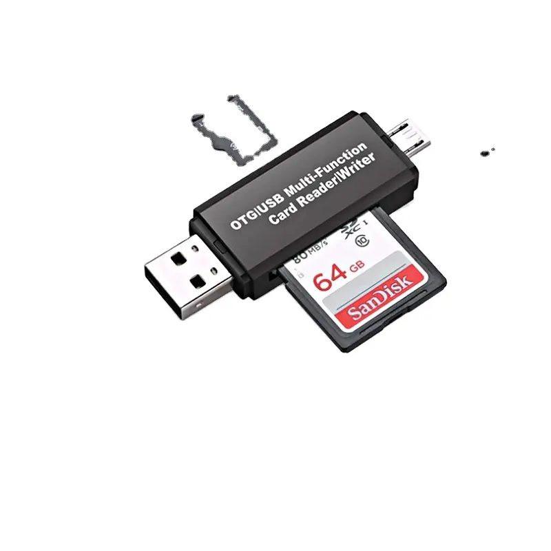 USB 2.0 3.0 OTG 3 in 1 Type - C Card Reader All in One Card Reader