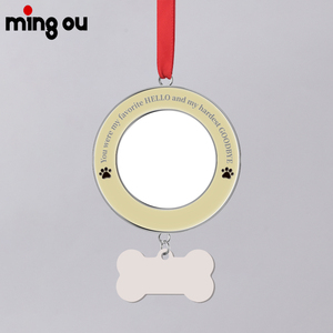 Ornamen Natal Anjing Grosir Pabrik Asli, Cetak Logo Kosong, Hiasan Gantung Dekoratif, Sublimasi, Ornamen Natal Hewan Peliharaan - Product Image 4