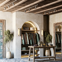 Usine personnalisée haute couture hommes magasin présentoir magasin de vêtements design d'intérieur