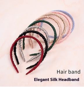 ربطة شعر حريرية جديدة 100% من حرير التوت، رفيعة الحواف، إكسسوار شعر من الدرجة 6A، رباط شعر حريري للعناية بالشعر أثناء الغسيل، تصنيع حسب الطلب - Product Image 5