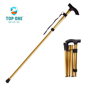 Bastón Plegable de Aluminio T6 de Cuatro Secciones con Punta de Hierro Ajustable en Longitud para Personas Mayores, Uso en Exteriores, Venta al Por Mayor - Product Image 6