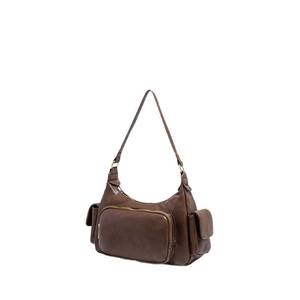 Sac bandoulière géométrique rétro tendance pour femme avec doublure en PU et polyester, fermeture éclair, sangle simple, imperméable - Product Image 2
