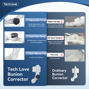 Tech Love Séparateur d'orteils orthopédique réglable avec bouton, <span class=keywords><strong>attelle</strong></span> correctrice d'<span class=keywords><strong>hallux</strong></span> <span class=keywords><strong>valgus</strong></span> pour le soulagement des douleurs de la hanche - Product Image 5