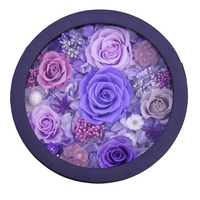 Roses éternelles naturelles préservées, écologiques et durables, pour la Saint-Valentin, la fête des mères, Noël et Pâques, dans une boîte ronde