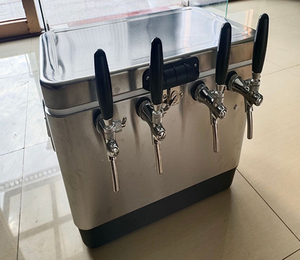 Enfriador <span class=keywords><strong>de</strong></span> <span class=keywords><strong>Cerveza</strong></span> Portátil para Exteriores <span class=keywords><strong>con</strong></span> 2 Grifos para Camping - Product Image 2