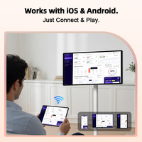 Hot Sales Movable Tablet Pc Smart Tv With Stand Android 15 Digital Displays 21.5 Inch Mobile Portable Tv Follow by Me