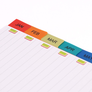 Foska văn phòng Cung Cấp Các Nhà cung cấp đầy màu sắc hàng tháng tập tin phân loại 2/3/4 Vòng chất kết dính 11-Lỗ PP nhựa A4 chỉ số Tab - Product Image 3