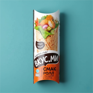 Boîte d'emballage personnalisée pour shawarma avec logo imprimé, boîte à emporter avec fenêtre - Product Image 4