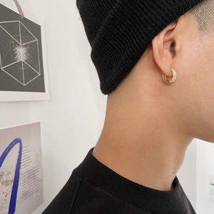 Clip-on Earrings Round Full Zircon Micro Insert Geometric Party Jewelry Zinc Alloy XHE-001 - Product Image 3