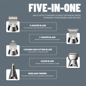 Tondeuse à barbe et tondeuse à cheveux Kit de toilettage <span class=keywords><strong>pour</strong></span> hommes <span class=keywords><strong>pour</strong></span> la barbe, le corps, le nez, <span class=keywords><strong>les</strong></span> <span class=keywords><strong>oreilles</strong></span> et <span class=keywords><strong>les</strong></span> zones intimes Tondeuse sans fil <span class=keywords><strong>pour</strong></span> enfants Rechargeable - Product Image 5