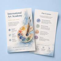 Service d'impression de prospectus publicitaires en papier couché sur mesure, idéal pour le marketing de produits et les entreprises