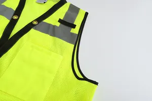 Economy ANSI/ISEA Class 2 High Visibility Reflective Fluorescence Lightweight Safety Mesh Vest
