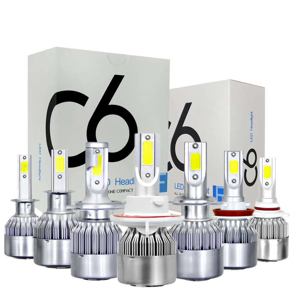 Offre Spéciale H7 24000LM ampoules de phares LED 6000K COB faisceau de lampe ventilateur Cool Super Cool blanc feux de croisement antibrouillard