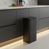 Poubelle électronique 80L en acier inoxydable anti-traces de doigts, best-seller en Europe
