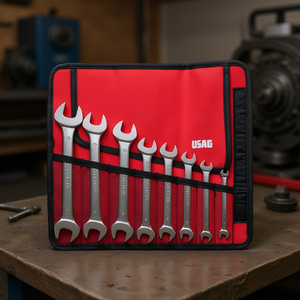 Usag Combination Wrench Set 8 Piece Metric Red Case <b>Tool</b> Kit - Product Image 3