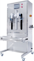 Remplisseuse semi-automatique haute précision 100g-25kg pour boissons, jus, désinfectant pour les mains, eau savonneuse, détergent lessive en bidons
